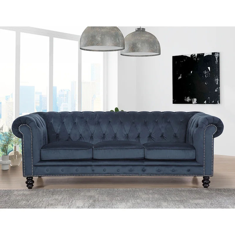 Eufaula Rolled Arm Chesterfield Sofa thumbnail 2