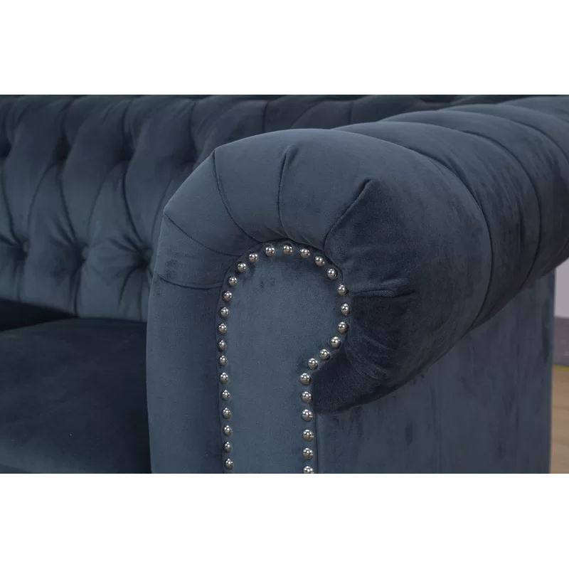 Eufaula Rolled Arm Chesterfield Sofa thumbnail 4
