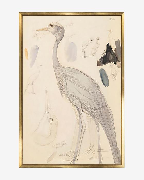 Standing Crane With Frame 17"x25" thumbnail 3