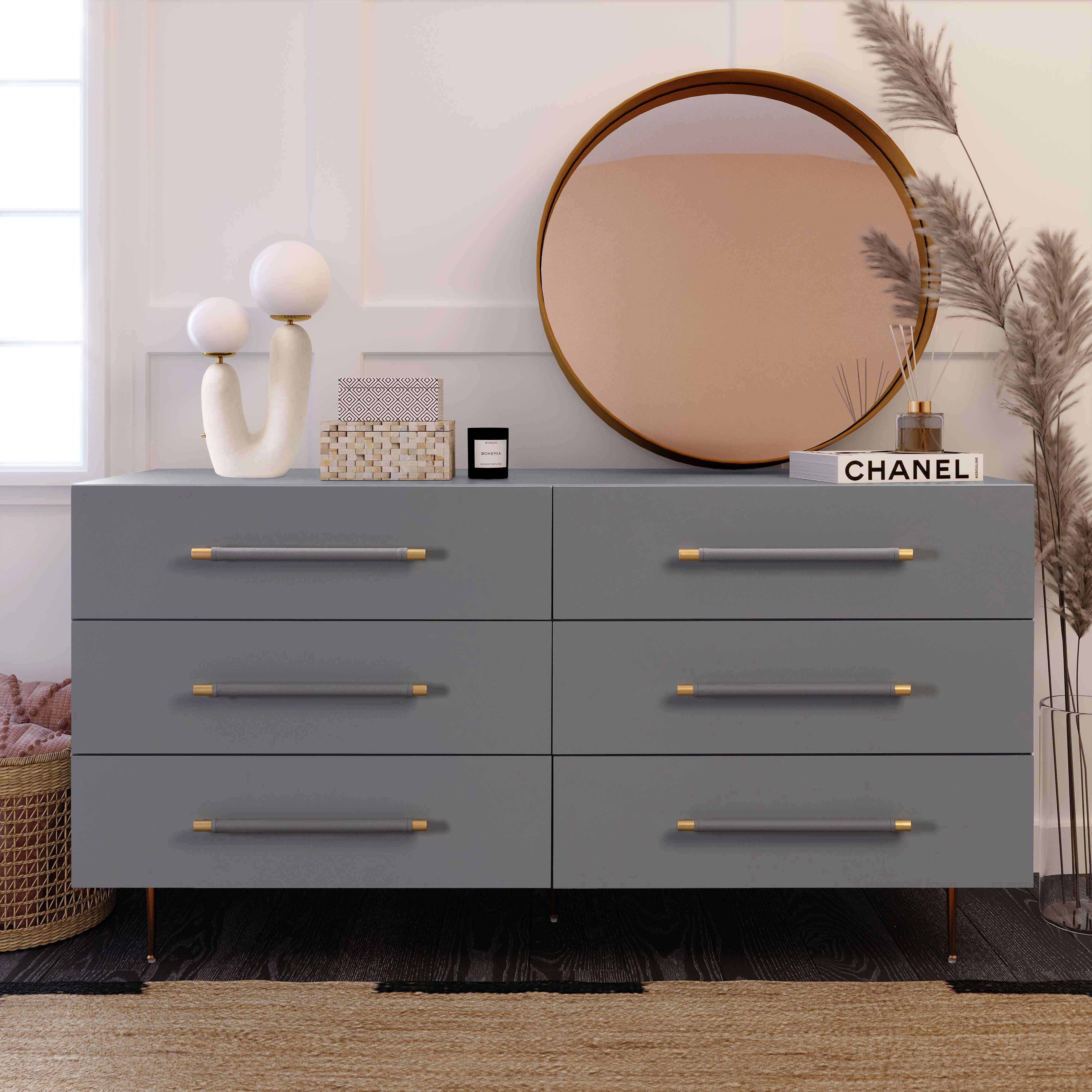 Neptune Grey 6 Drawer Dresser thumbnail 4
