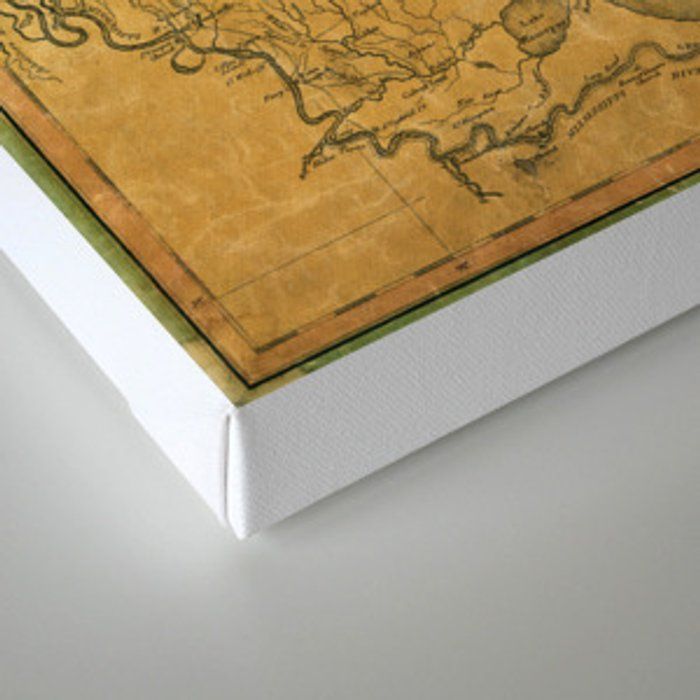 Map Of Mississippi 1820 Canvas Print Unframe 24"x36" thumbnail 3