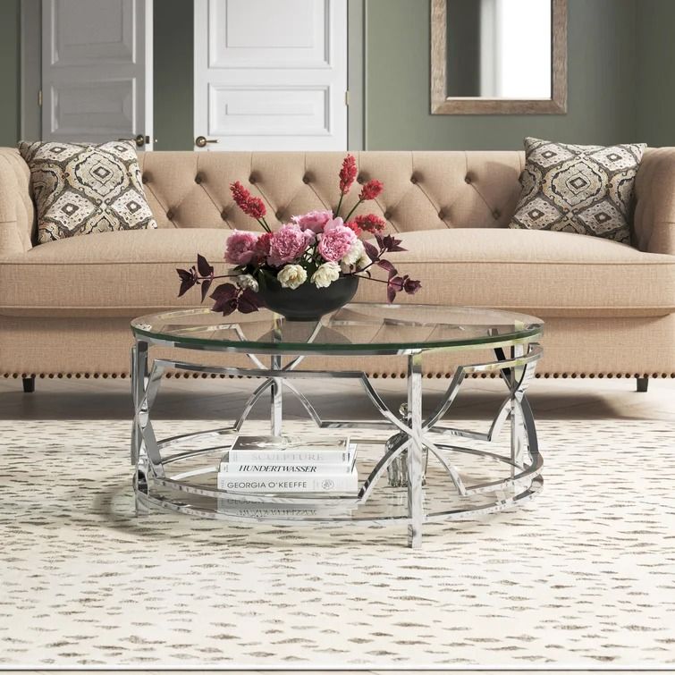 Merkel Floor Shelf Coffee Table with Storage thumbnail 2