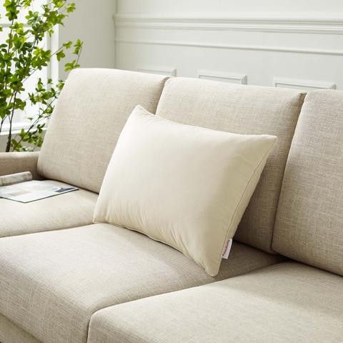 Nance Lumbar Throw Pillow with Insert 18"x12" - Ivory thumbnail 2