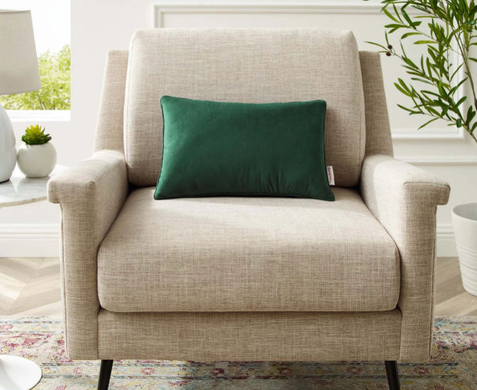 Nance Lumbar Throw Pillow with Insert 24"x15.5" - Green thumbnail 2