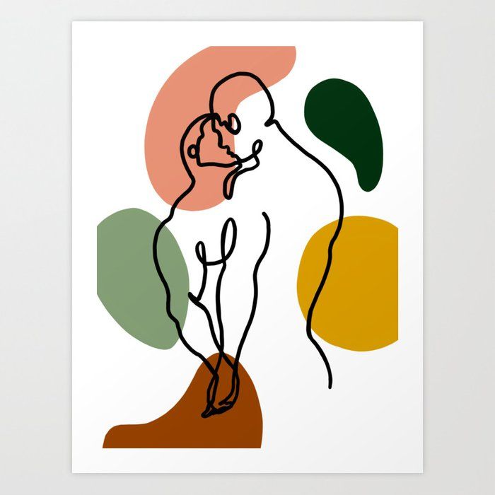 Nooddoods Lines Art Print Unframed 17"x21" thumbnail 2