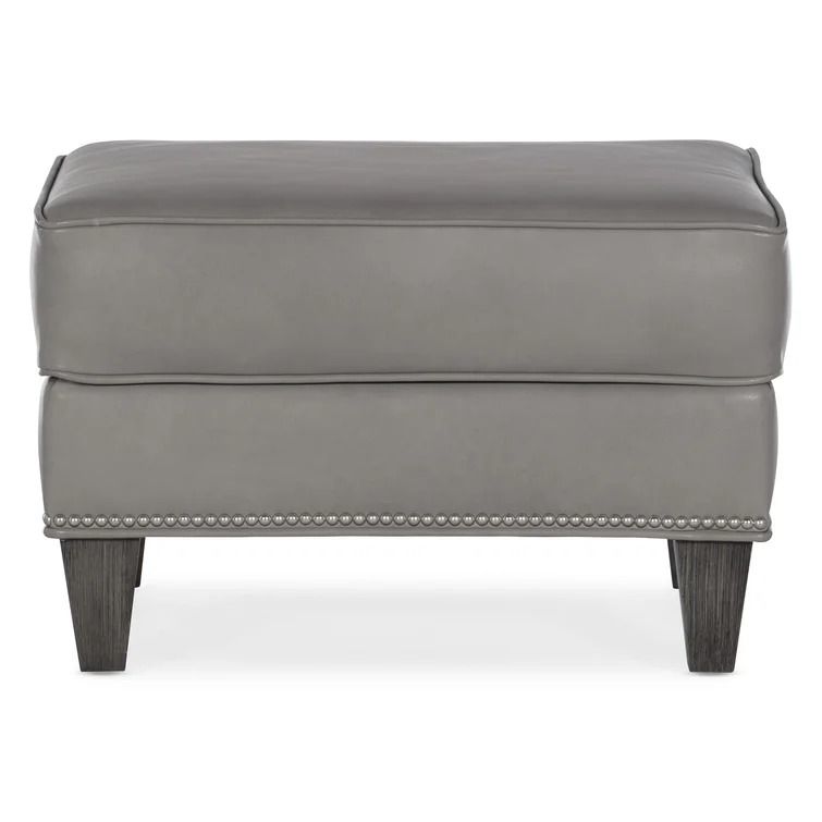 Genuine Leather Rectangle Standard Ottoman thumbnail 2