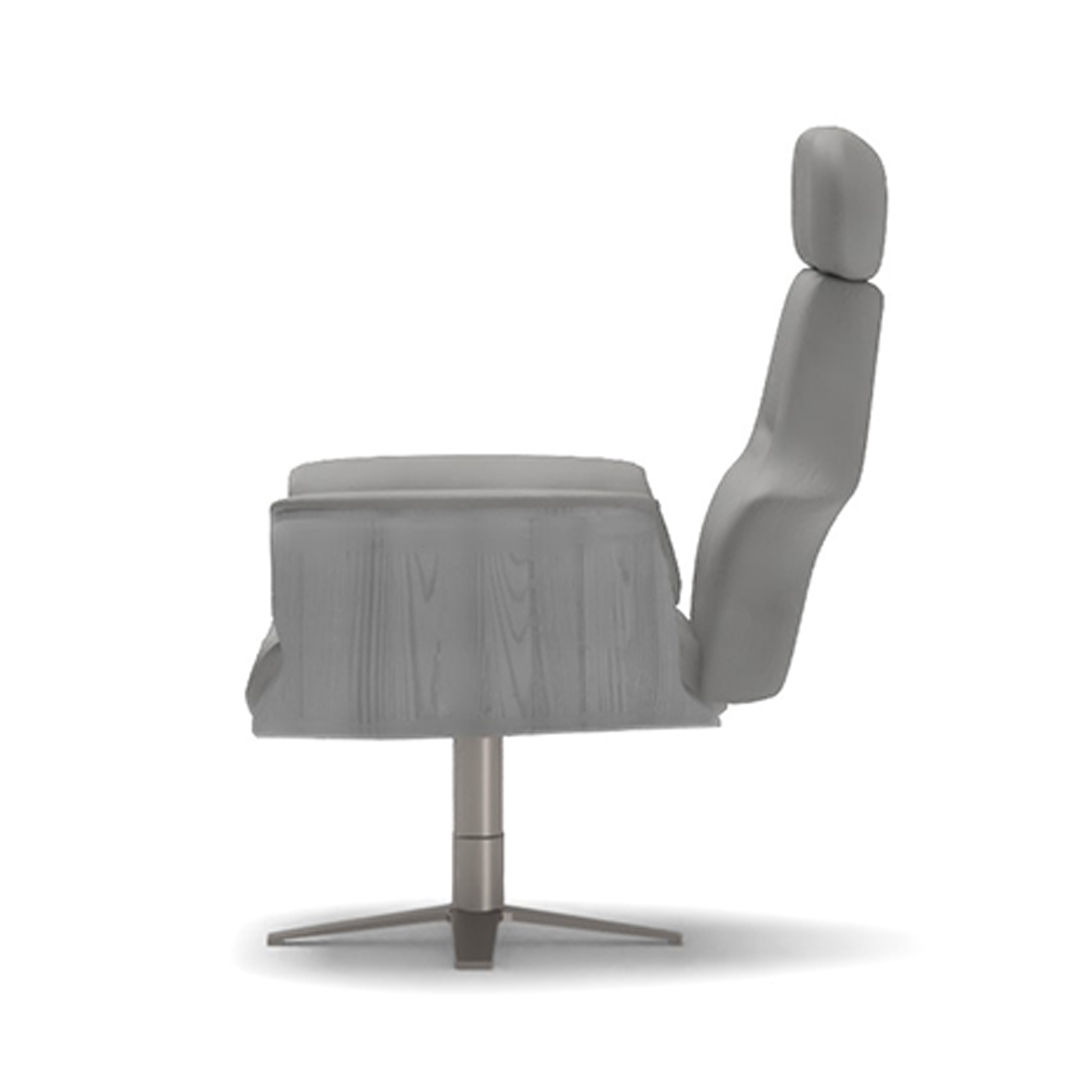 Dakota Leather Swivel Lounge Chair thumbnail 3