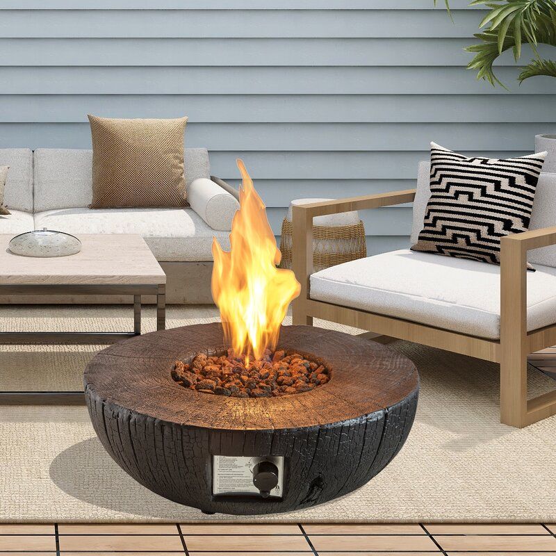 Absarokee Concrete Propane Outdoor Fire Pit thumbnail 2