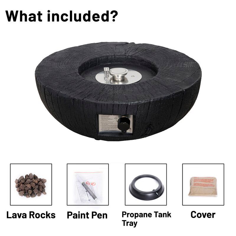 Absarokee Concrete Propane Outdoor Fire Pit thumbnail 5