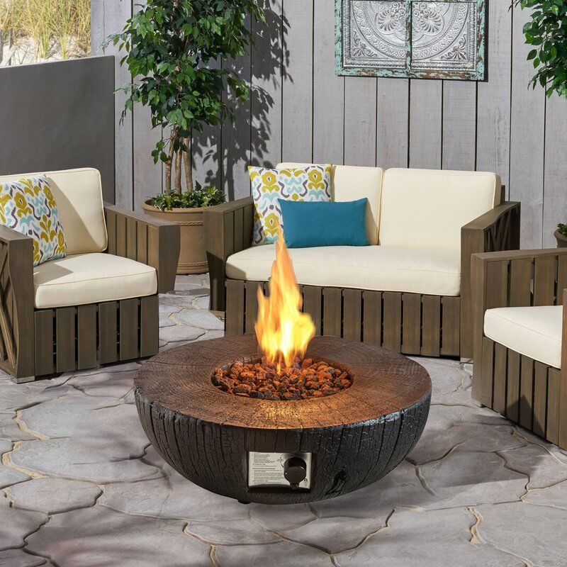 Absarokee Concrete Propane Outdoor Fire Pit thumbnail 6
