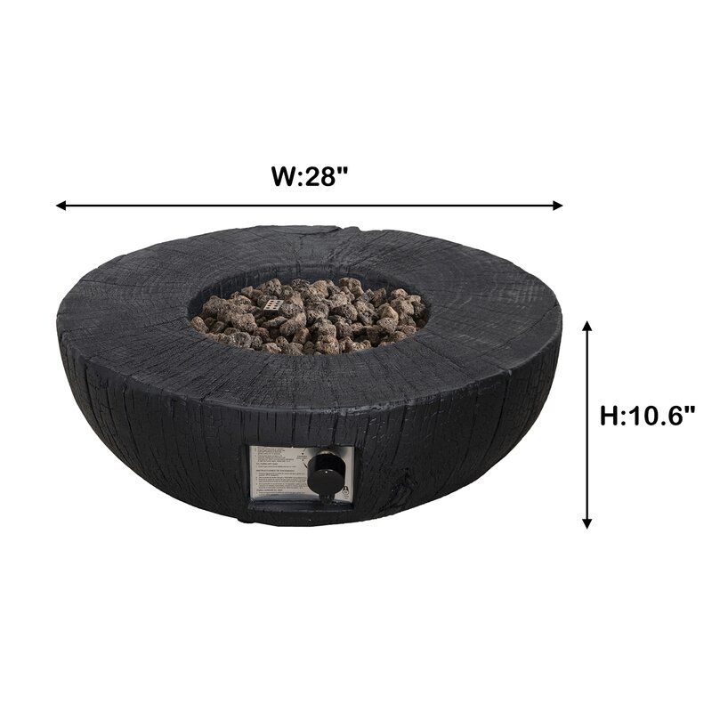 Absarokee Concrete Propane Outdoor Fire Pit thumbnail 7