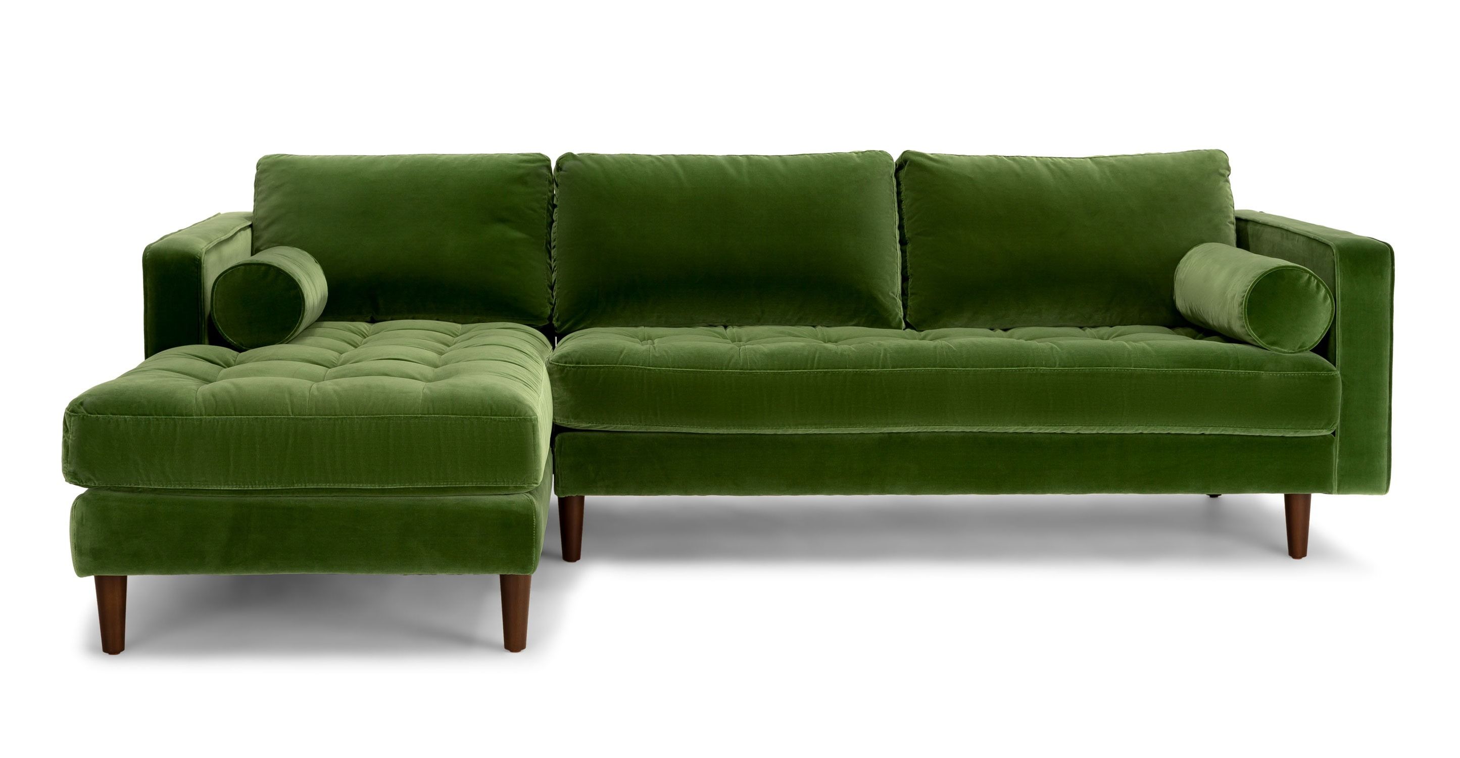 Sven Grass Green Left Sectional Sofa  thumbnail 3