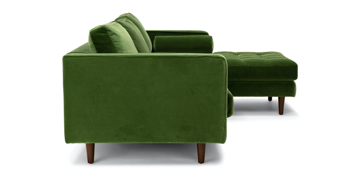 Sven Grass Green Right Sectional Sofa thumbnail 4