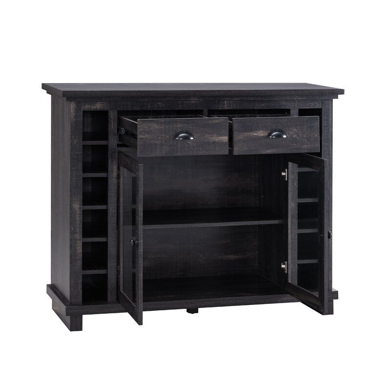 Jill Zarin Mahogany Bar Cabinet Server Sideboard thumbnail 3