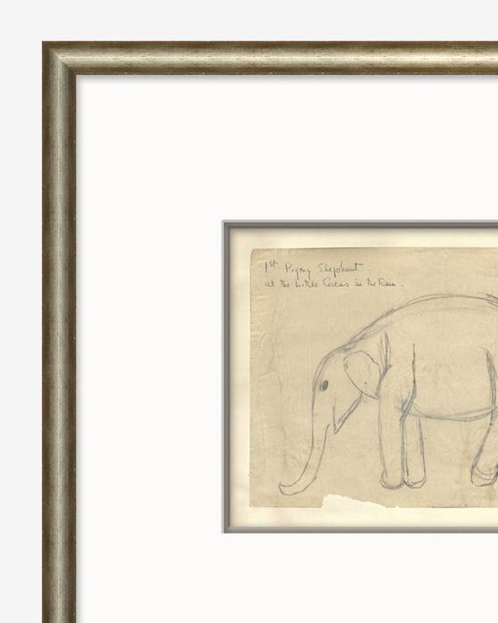 Elephant Sketch Framed 15"x13" thumbnail 2