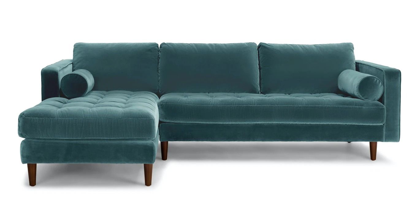 Sven Pacific Blue Left Sectional Sofa thumbnail 3