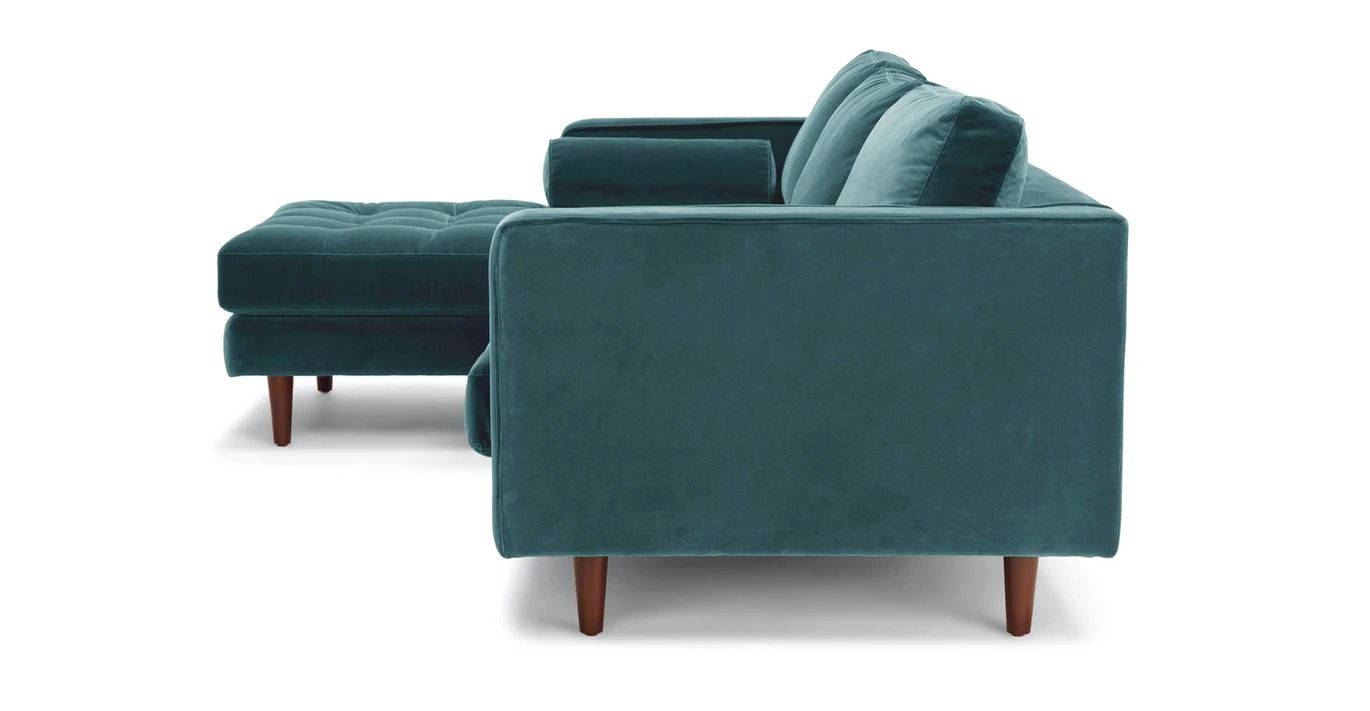 Sven Pacific Blue Left Sectional Sofa thumbnail 4