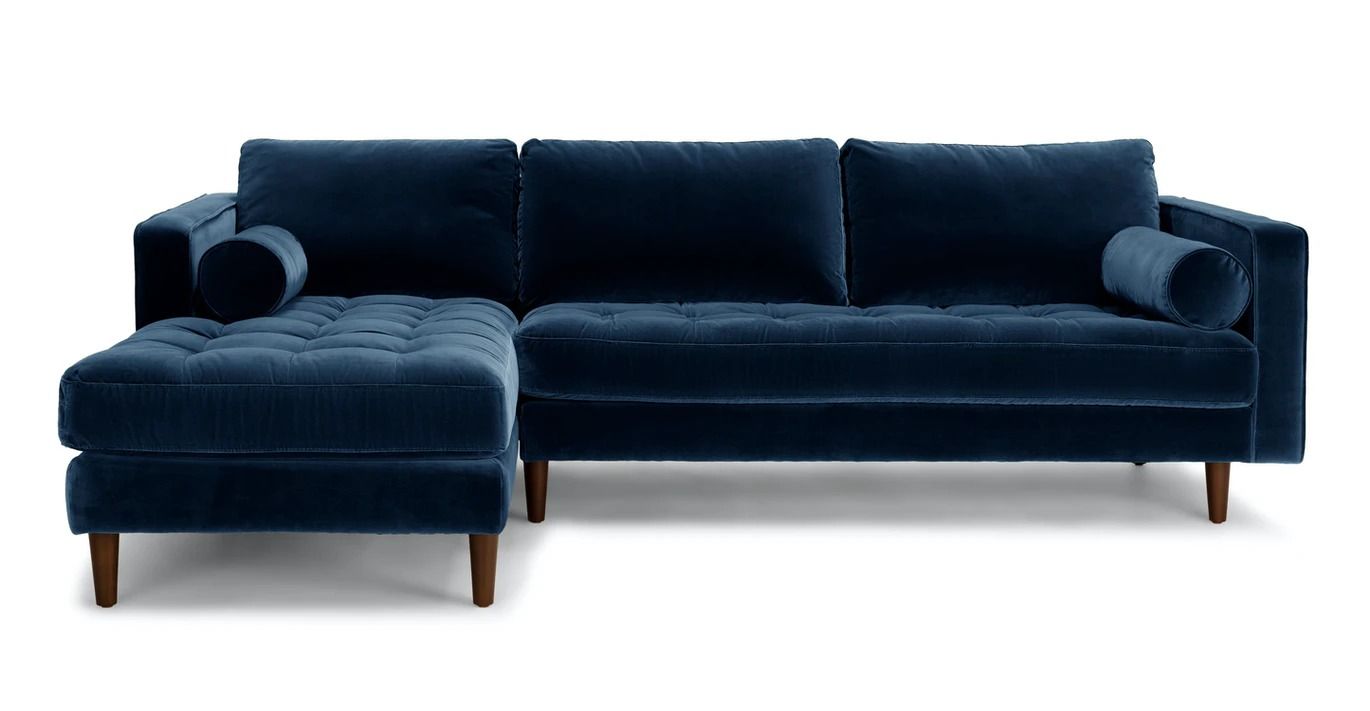 Sven Cascadia Blue Left Sectional Sofa thumbnail 2