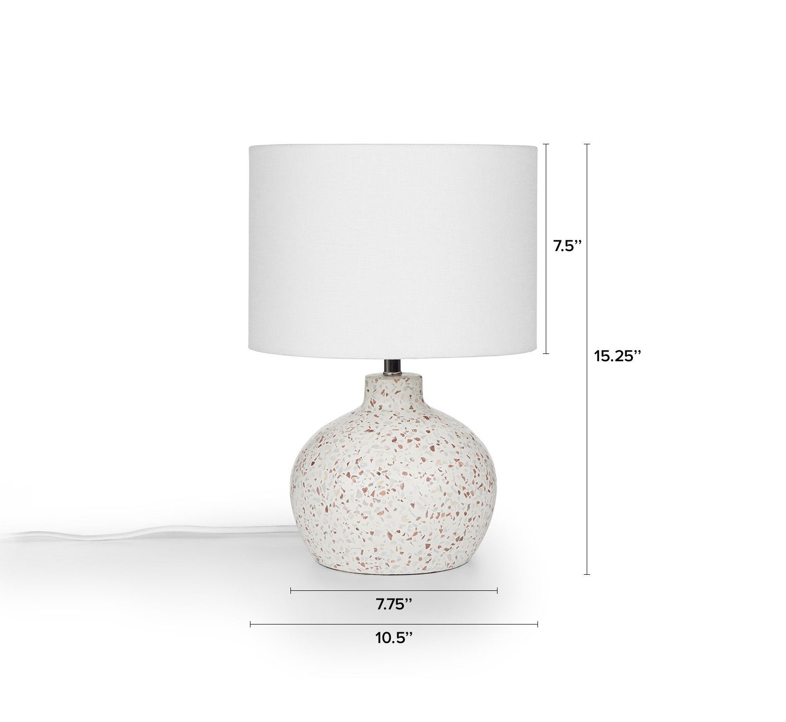 Ando Waxen White 15" Table Lamp thumbnail 9