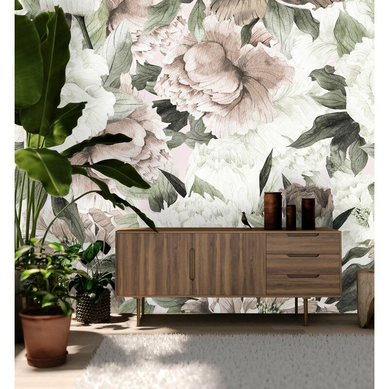 Hampton Removable Vintage Bouquet Peonies Wallpaper Roll thumbnail 2