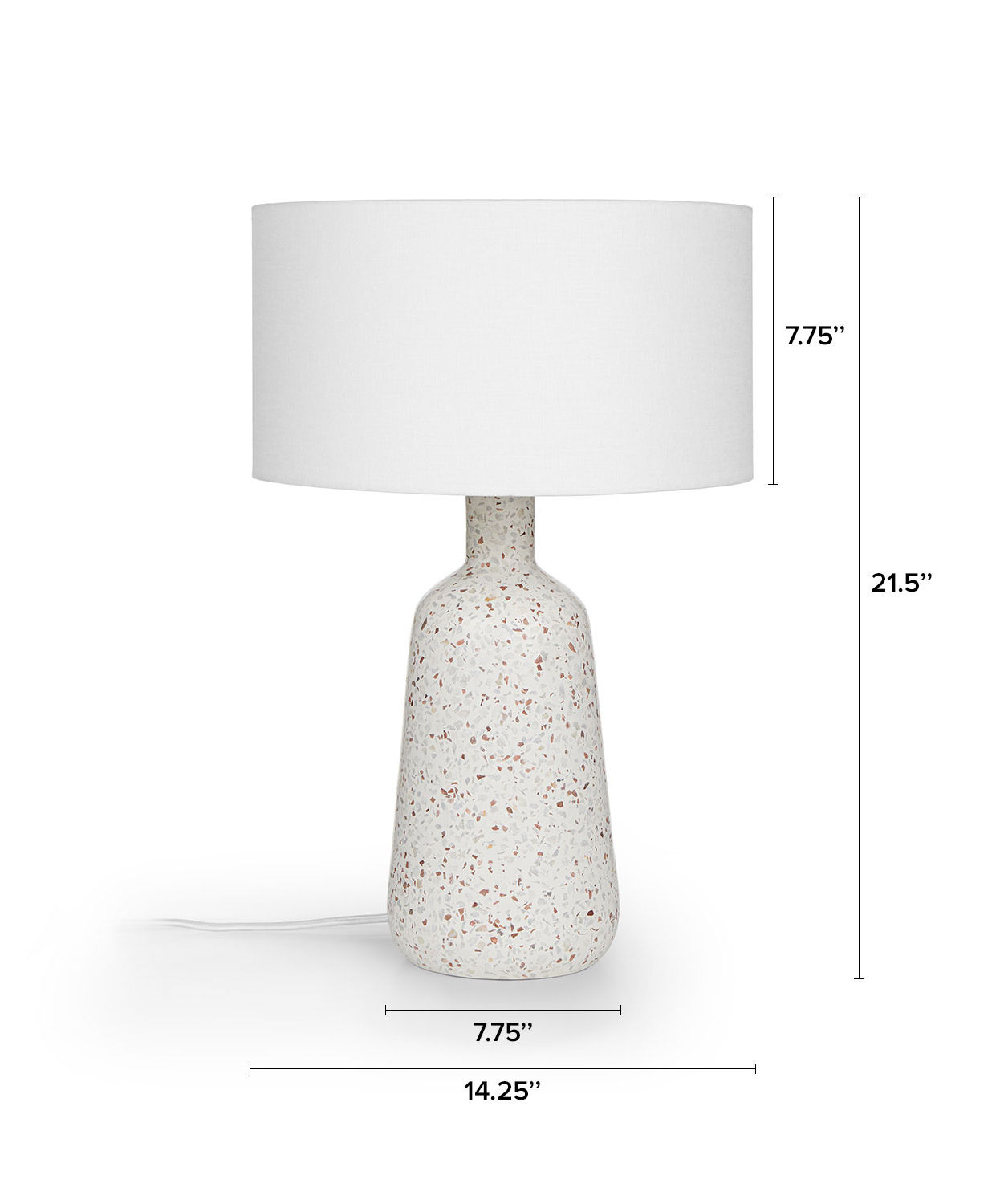 Ando Waxen White 21" Table Lamp thumbnail 7