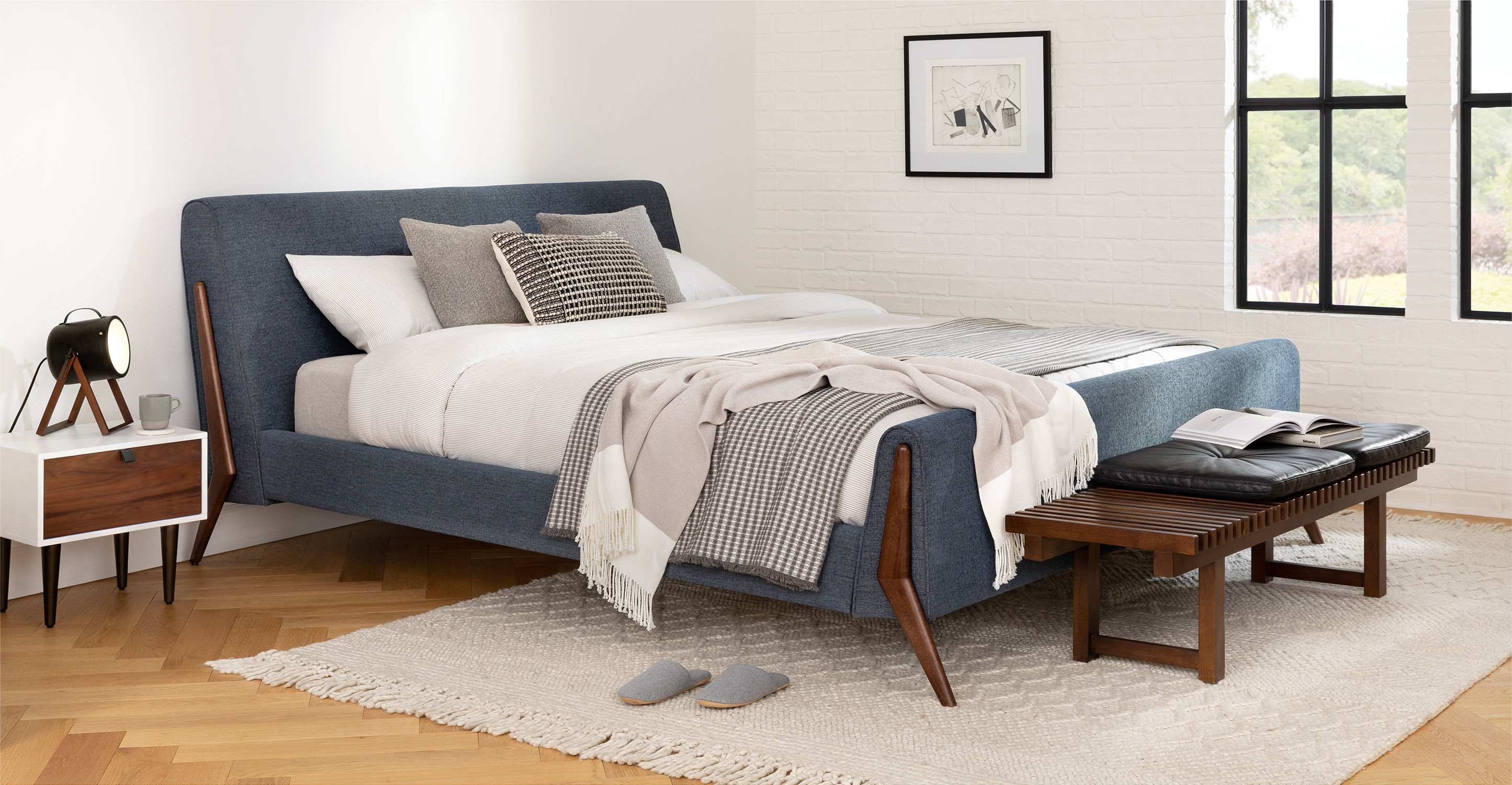 Micka Denim Blue Bed - King thumbnail 2