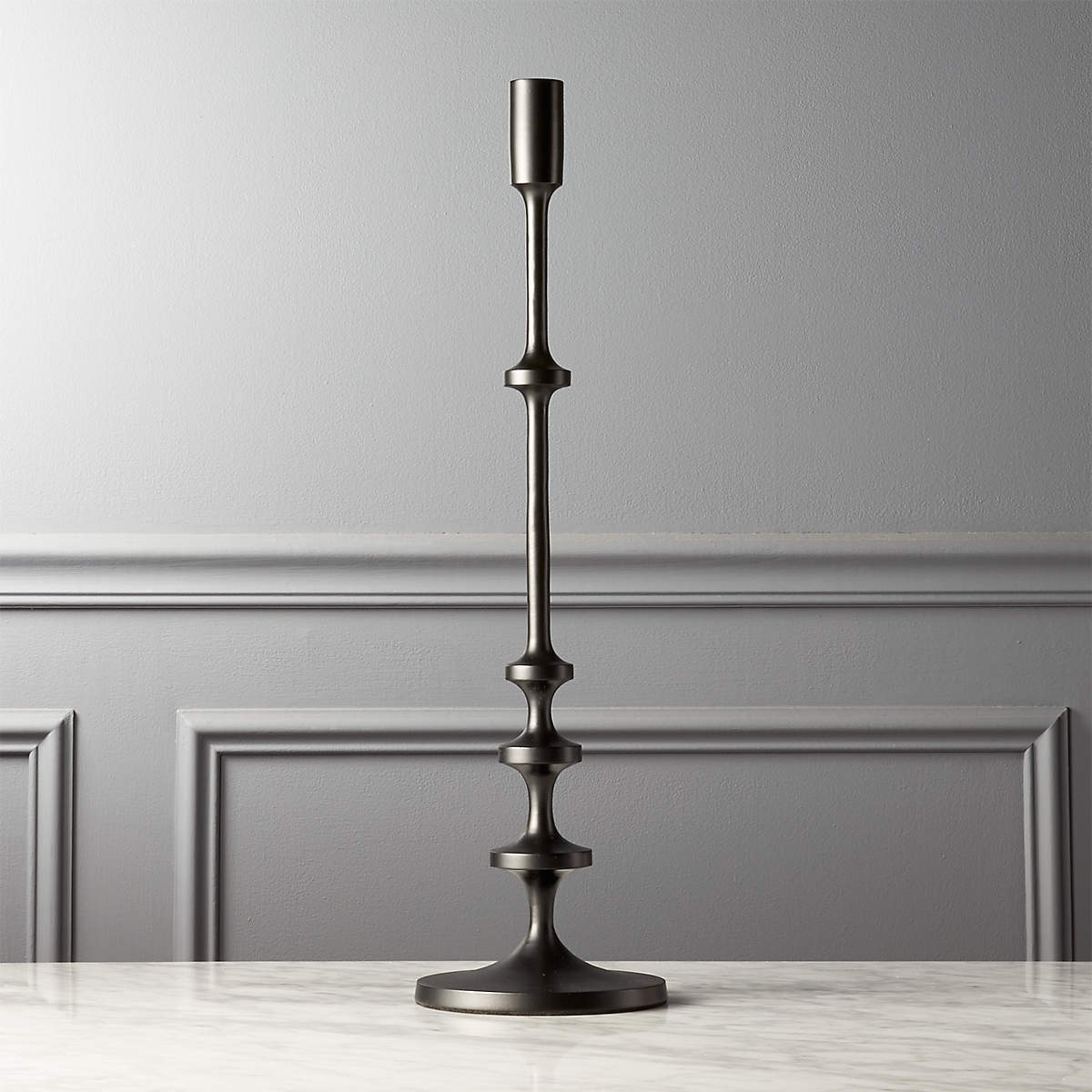 Allis Black Taper Candle Holder-Large thumbnail 2