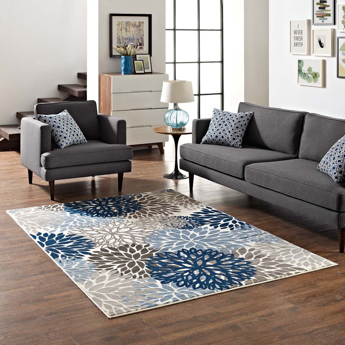 Thea Vintage Classic Abstract Floral Area Rug 8'x10' thumbnail 6