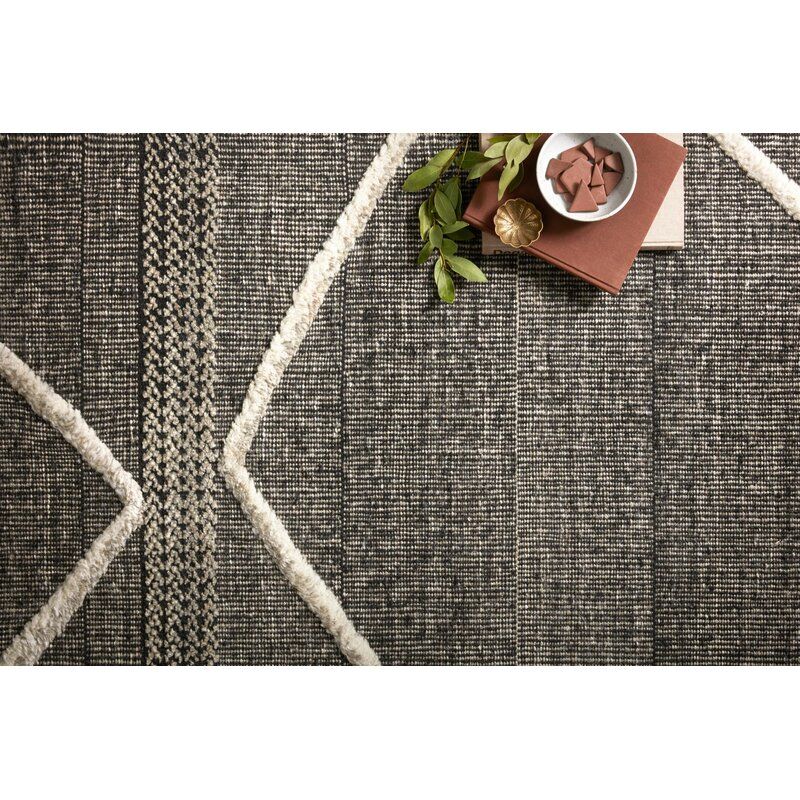 Easley Beige Black Hand Knotted Area Rug-7'9"x9'9" thumbnail 3
