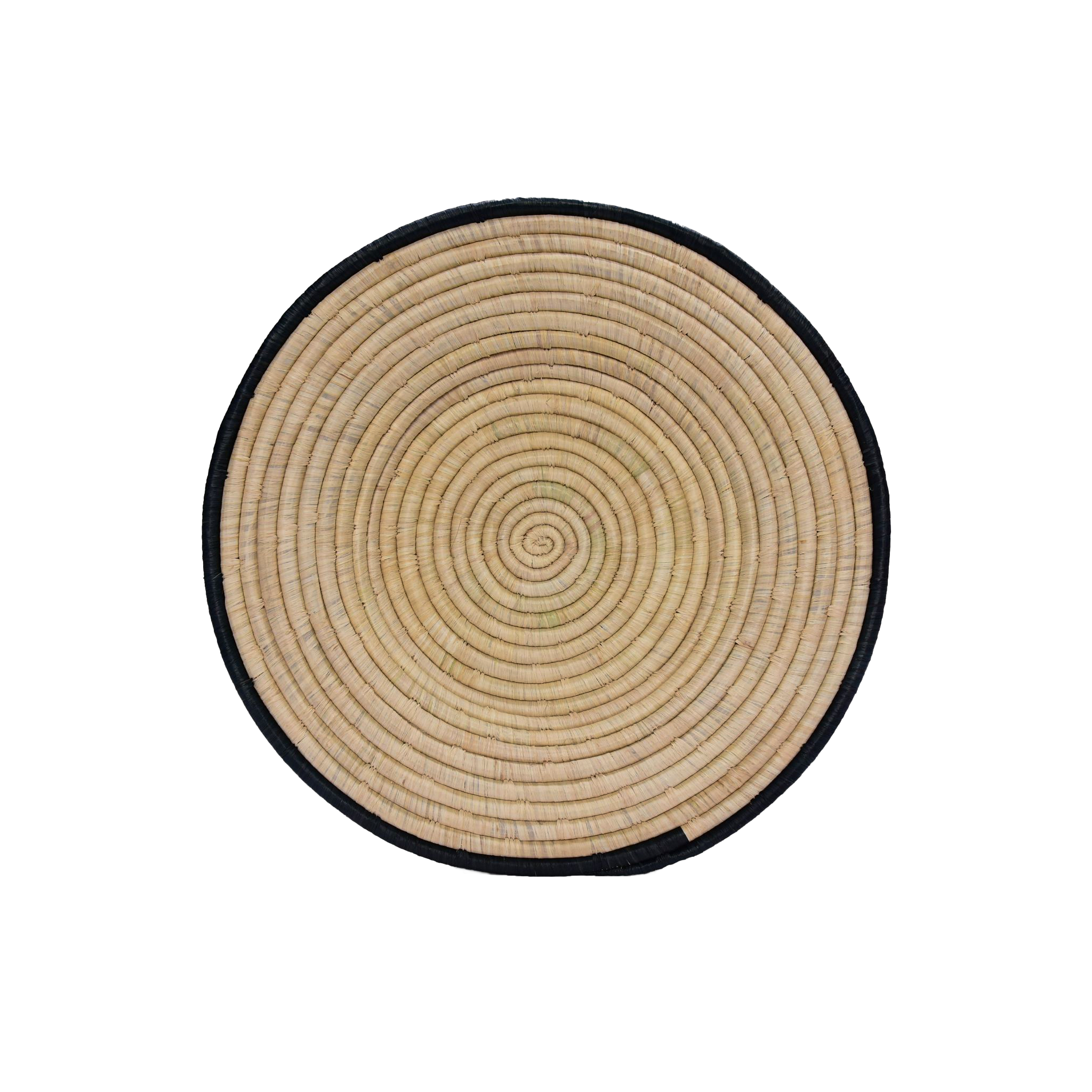 Dark Gray Ring Woven Wall Art Plate-18" thumbnail 3