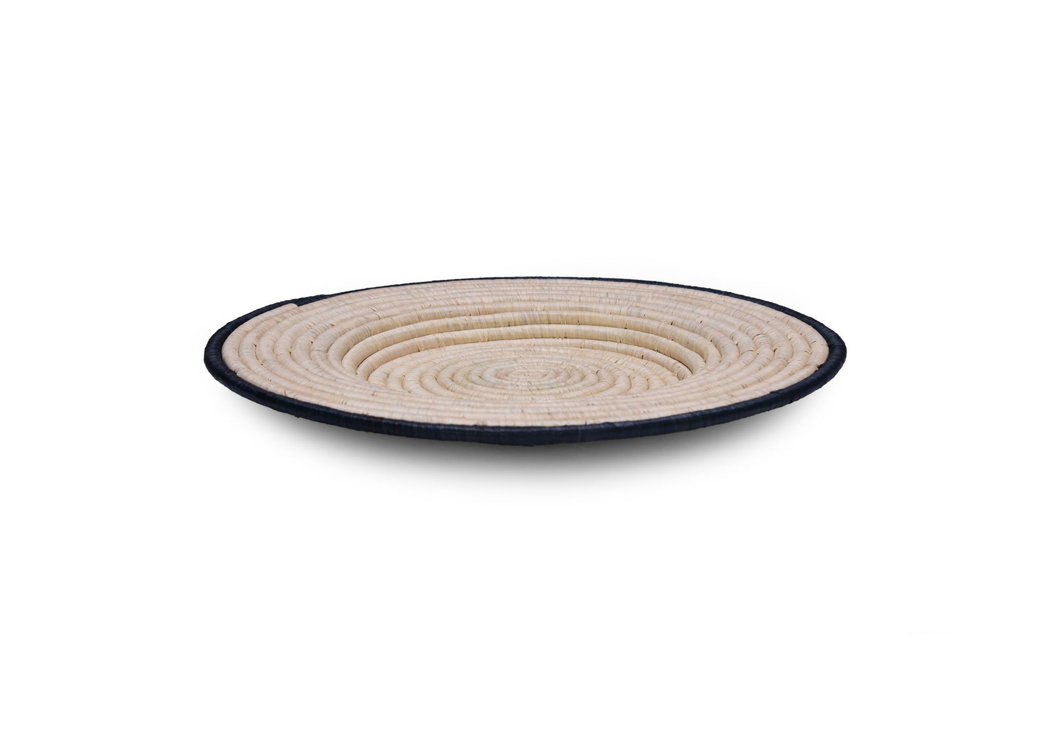 Dark Gray Ring Woven Wall Art Plate-18" thumbnail 2