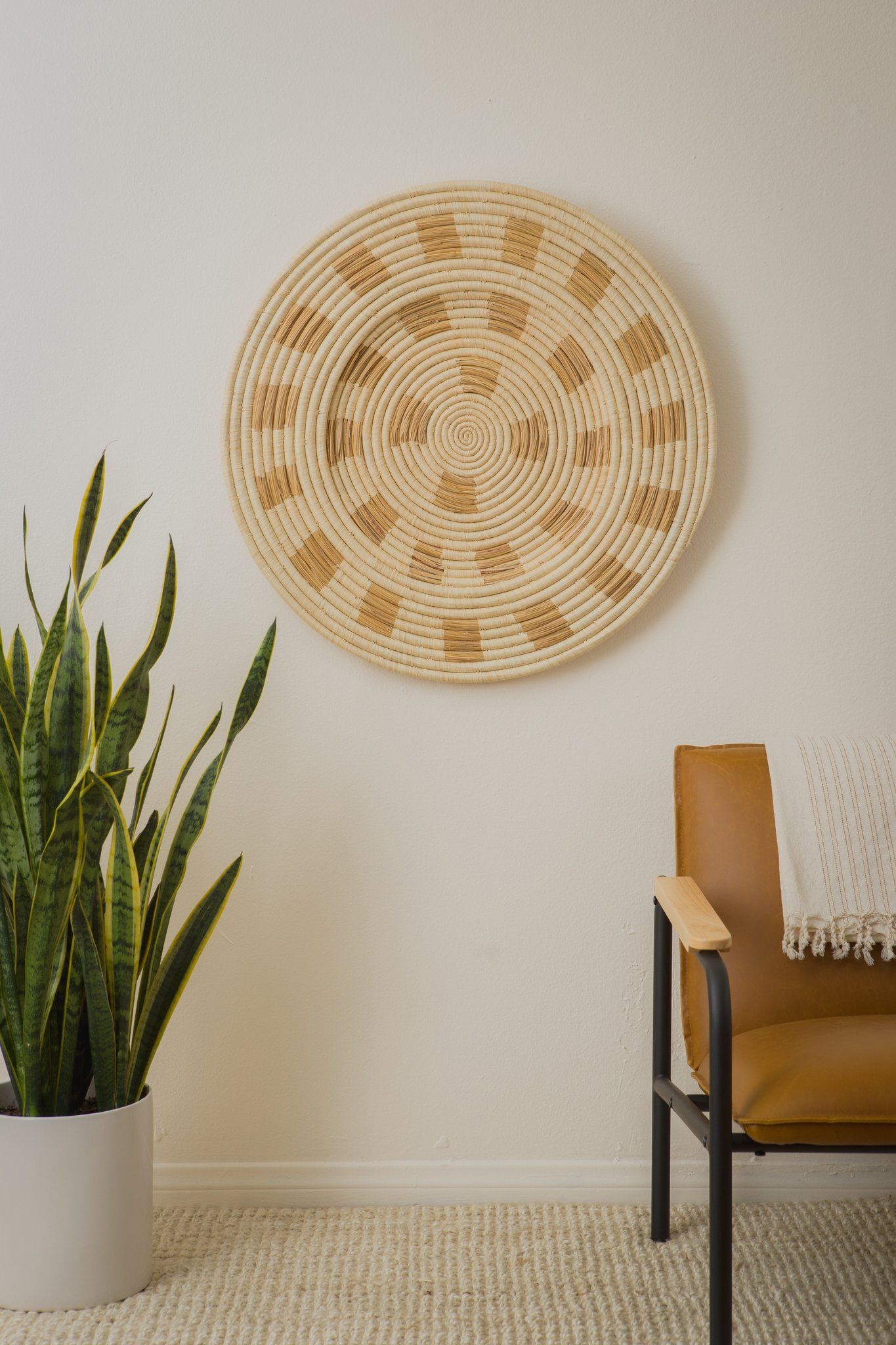 Extra Large Natural Geo Wall Art Plate-27" thumbnail 3