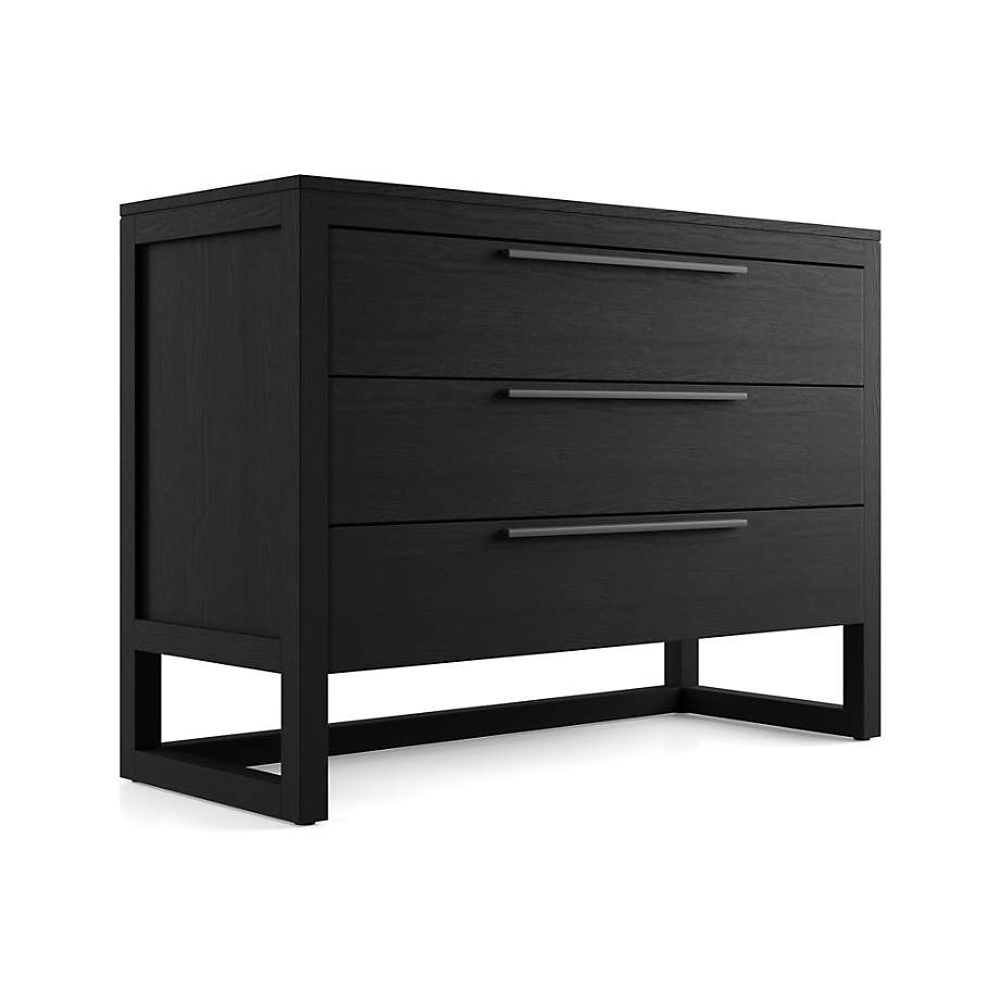 Linea Black 3-Drawer Chest thumbnail 2