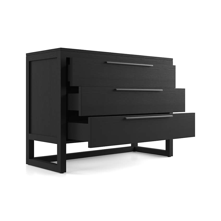 Linea Black 3-Drawer Chest thumbnail 3