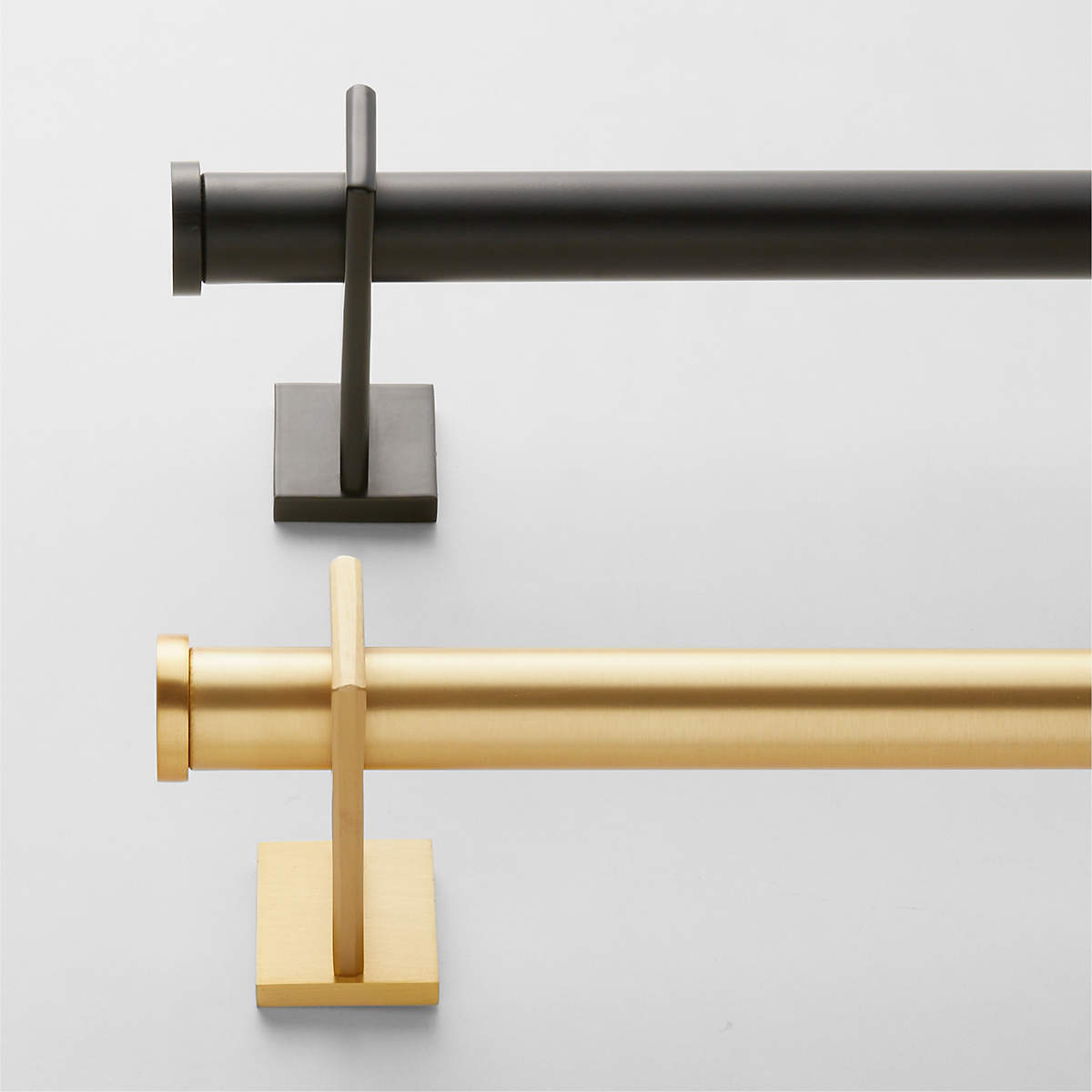 Cruz Single Matte Black Curtain Rod 48"- 88" thumbnail 3