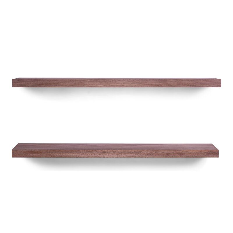 Bridgecliff Poplar Solid Wood Floating Shelf Set of 2 thumbnail 2