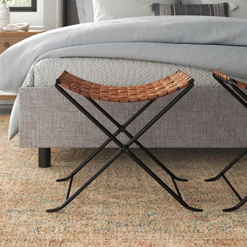 Butler Urban Brown Woven Leather Stool thumbnail 2