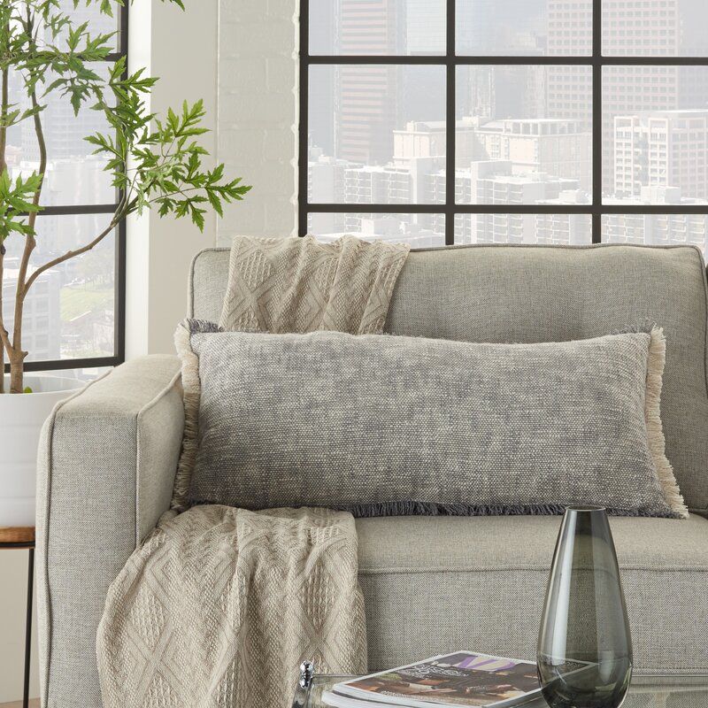Heimbach Cotton Lumbar Pillow Cover With Insert-30"x14" thumbnail 2