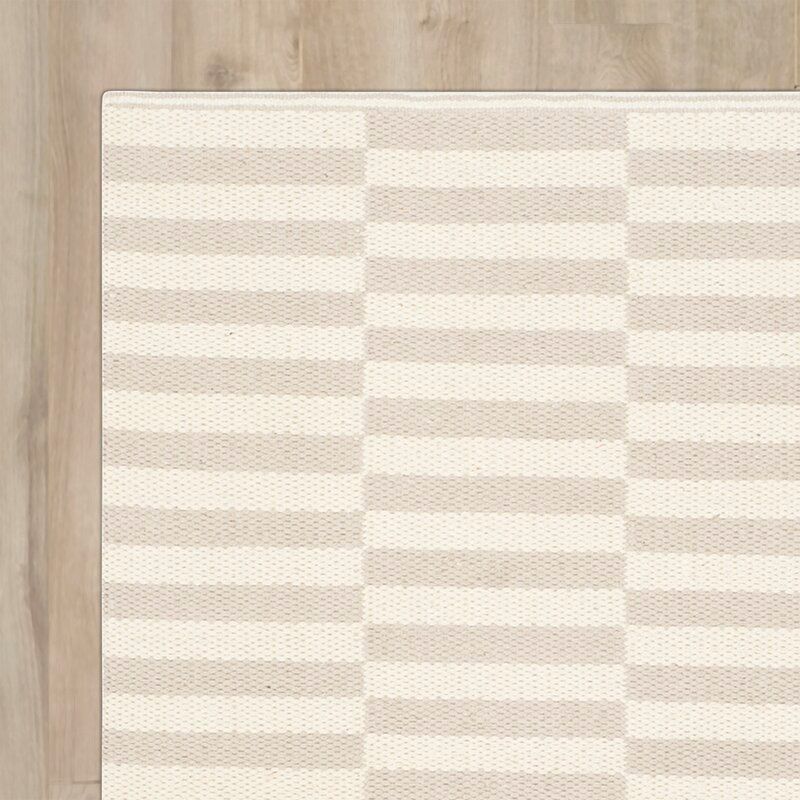 Orwell Striped Handmade Flatweave Cotton Area Rug-8'x10' thumbnail 4