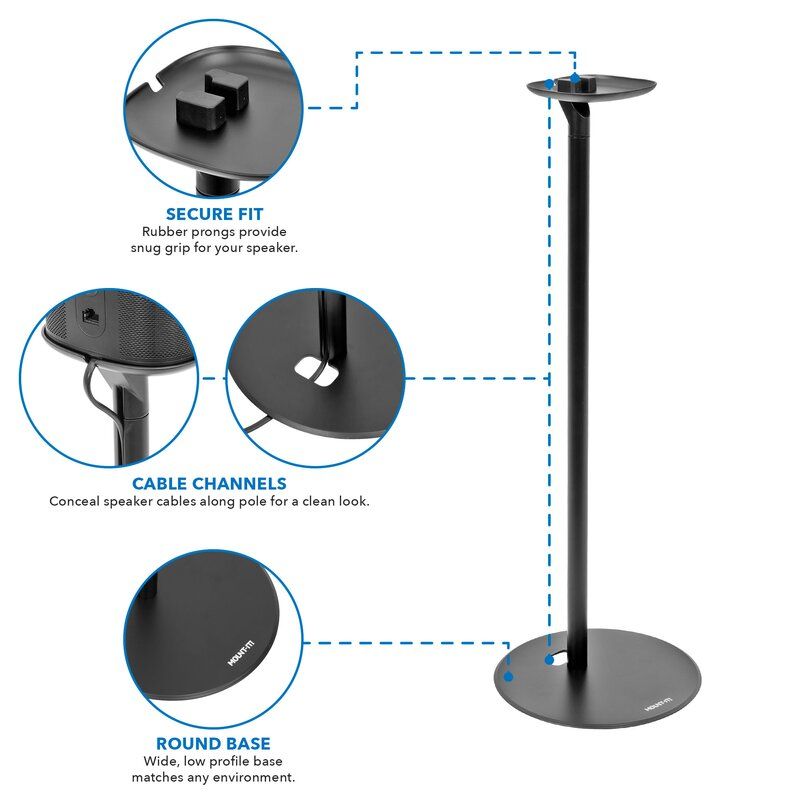 Sonos One Floor Fixed Height Speaker Stand thumbnail 5