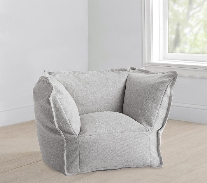 Gray Flange Bean Chair thumbnail 2