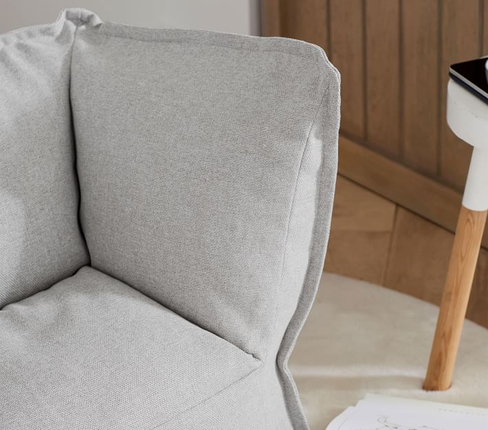 Gray Flange Bean Chair thumbnail 3