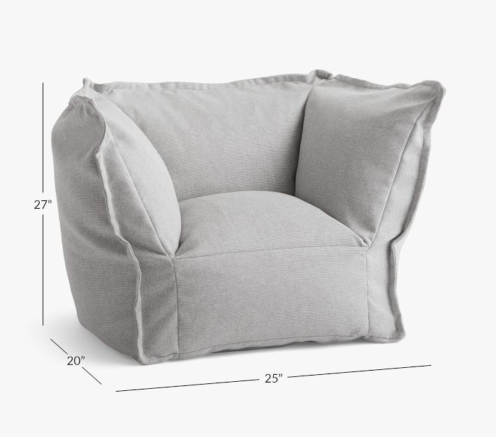 Gray Flange Bean Chair thumbnail 4