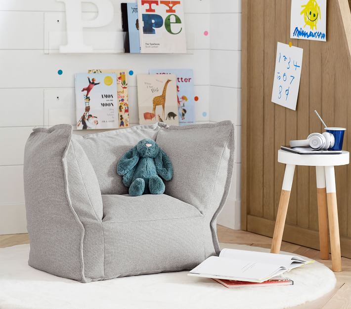 Gray Flange Bean Chair thumbnail 5