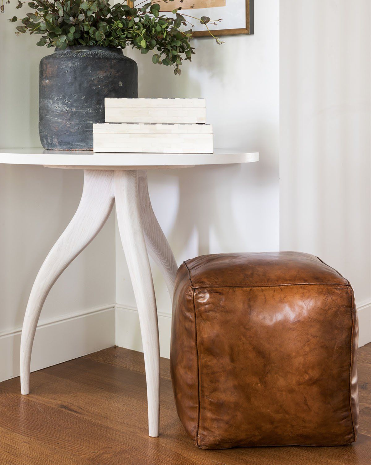 Aldo Leather Ottoman thumbnail 2