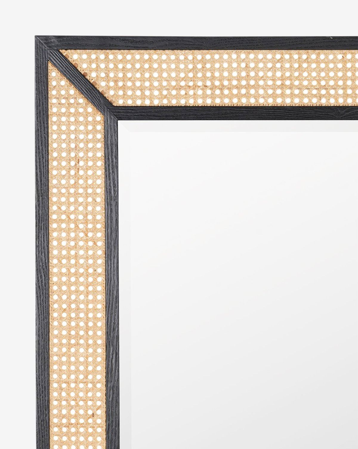 Fia Wall Mirror Black and Natural thumbnail 4