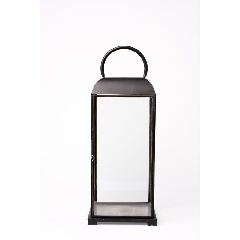 Tall Glass and Metal Lantern thumbnail 2