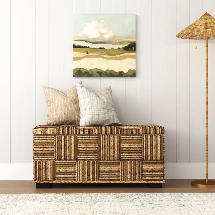 Cendejas Wicker Flip Top Storage Bench thumbnail 2