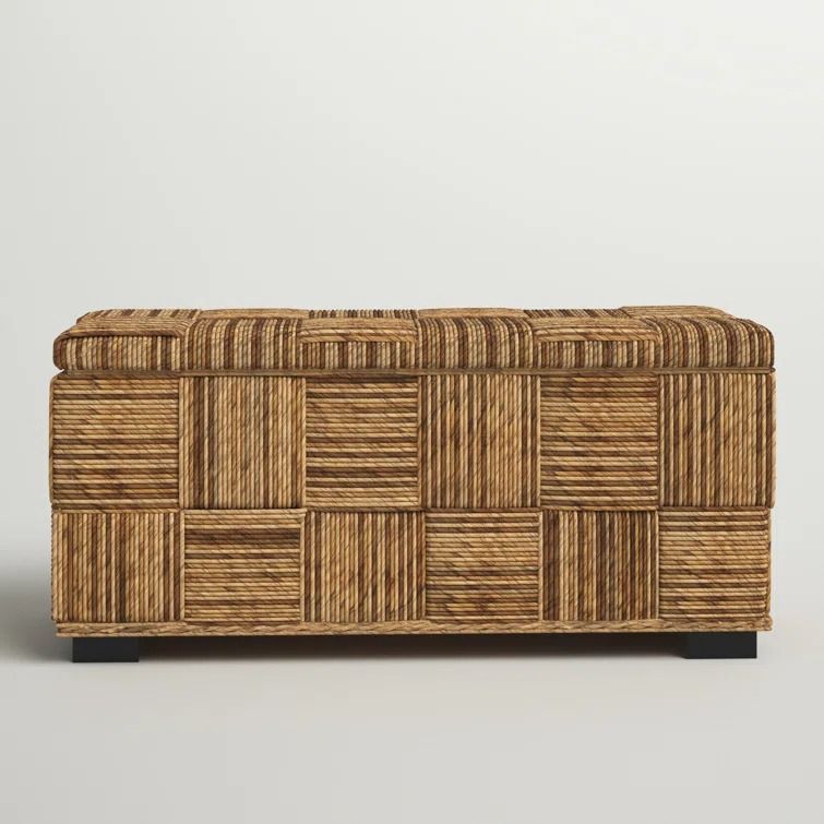 Cendejas Wicker Flip Top Storage Bench thumbnail 3