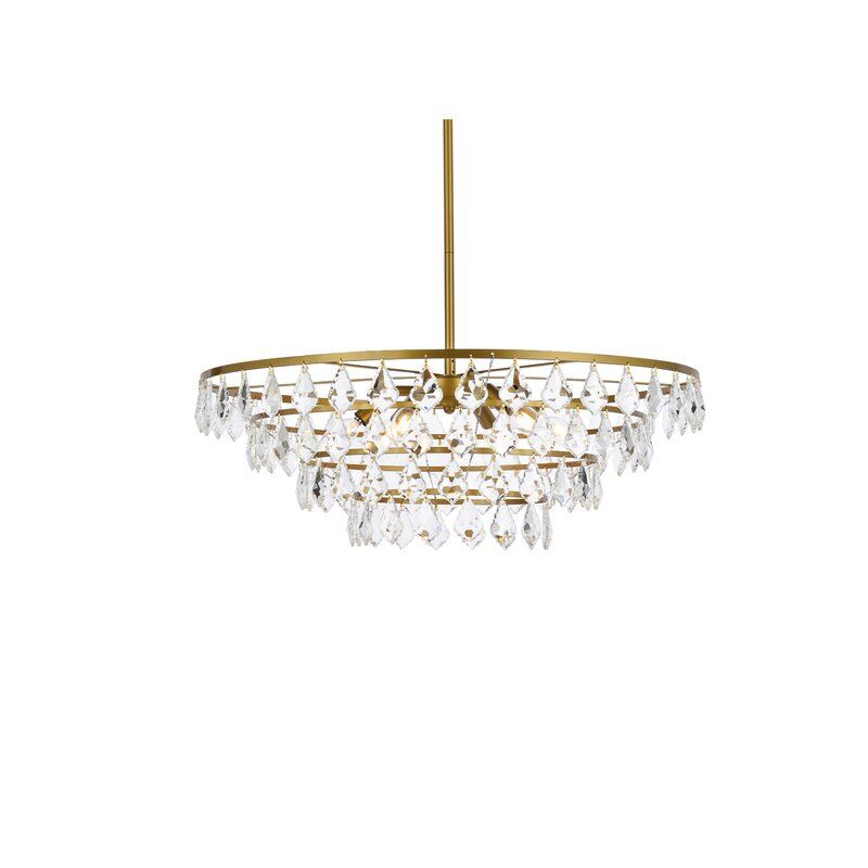 Marina 6 Light Unique Tiered Chandelier with Crystal thumbnail 2